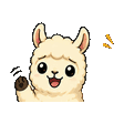 Alpaca waving emote