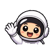 Astronaut waving emote
