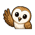 Barn-Owl waving emote