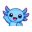 Blue-Axolotl waving emote