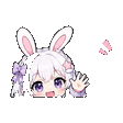Bunnygirl-Chibi waving emote