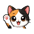 Calico-Cat waving emote