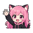 Catgirl-Chibi waving emote