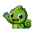 Chameleon waving emote