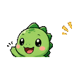Chunky-Dino waving emote