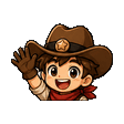 Cowboy waving emote