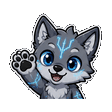Cyber-Wolf waving emote