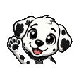 Dalmatian waving emote