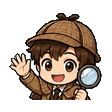 Detective waving emote