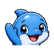 Dolphin waving emote