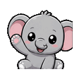 Elephant waving emote