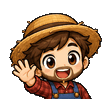 Farmer waving emote
