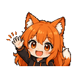Foxgirl-Chibi waving emote