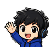 Gamer Chibi Boy waving emote