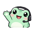 Gamer-Frog waving emote