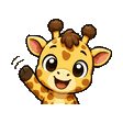 Giraffe waving emote