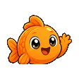 Goldfish waving emote
