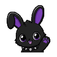 Goth-Bunny waving emote