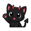 Imp-Cat waving emote