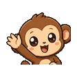 Monkey waving emote