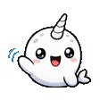 Narwhal waving emote