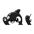 Orca waving emote