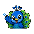 Peacock waving emote