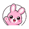 Pink-Bunny waving emote