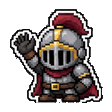 Pixel-Knight waving emote