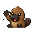 Platypus waving emote