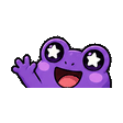 Purple-Frog waving emote