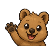 Quokka waving emote