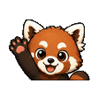 Red-Panda waving emote