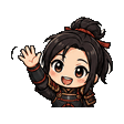 Samurai-Girl waving emote