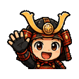 Samurai waving emote