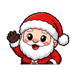 Santa-Chibi waving emote