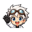 Scientist waving emote