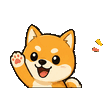 Shiba waving emote