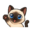 Siamese-Cat waving emote