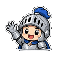 Silver Knight waving emote