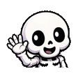 Skeleton waving emote