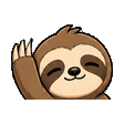 Sloth waving emote