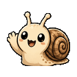 Snail waving emote