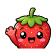 Strawberry waving emote