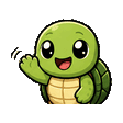 Turtle waving emote