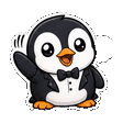 Tuxedo Penguin waving emote
