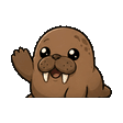 Walrus waving emote