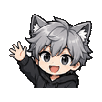 Wolfboy-Chibi waving emote