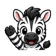 Zebra waving emote